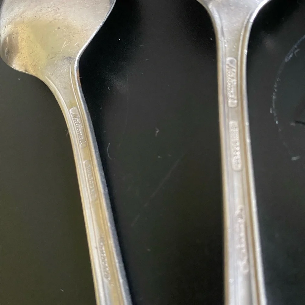 Vintage 4 National Silver Guildcraft Concerto 1944 MCM Regency Soup Spoon Set